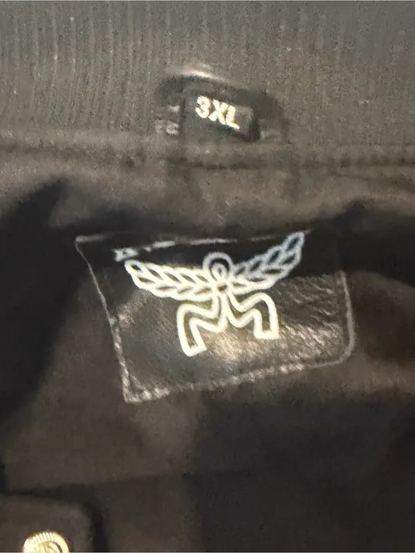MCM women’s Black Varsity Jacket with Leather Sleeves - Image 2