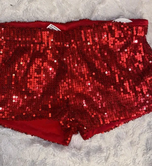 Sequin Shorts Red - Image 4