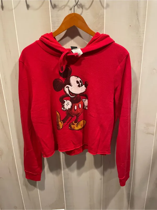 Cute red Disney Mickey mouse classic soft lightweight crop sweatshirt - Image 7