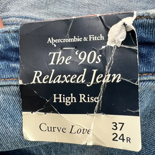 Abercrombie Fitch Jeans Womens 24R 37 Curve‎ Love 90s Relaxed High Rise Blue - Image 5