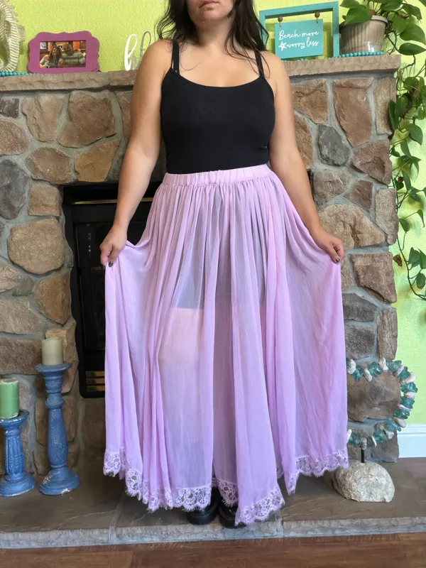 NWT Anthropologie Sheer Maxi Skirt - Image 4