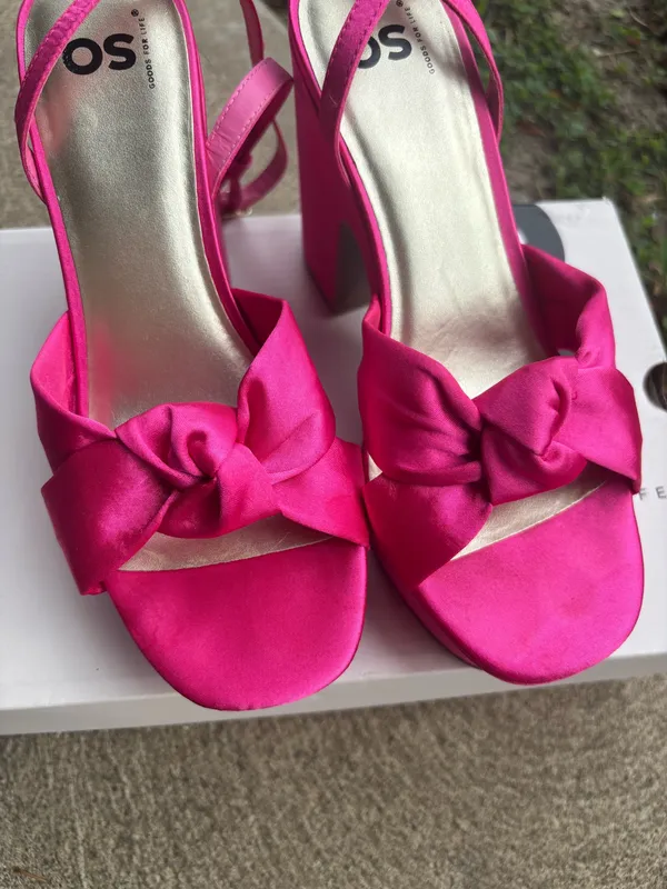 SO 5.5 hot pink violetta platform block heels - Image 7