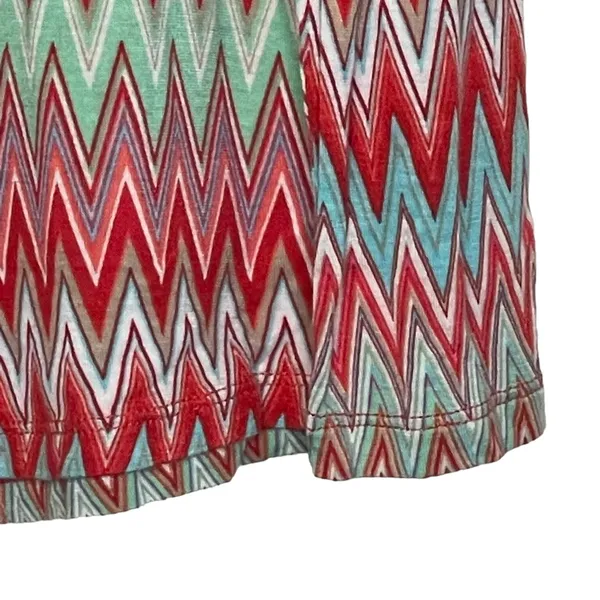 BKE Chevron Striped Top Size Small‎ Fitted Colorful Womens Stretch Blend Buckle - Image 3