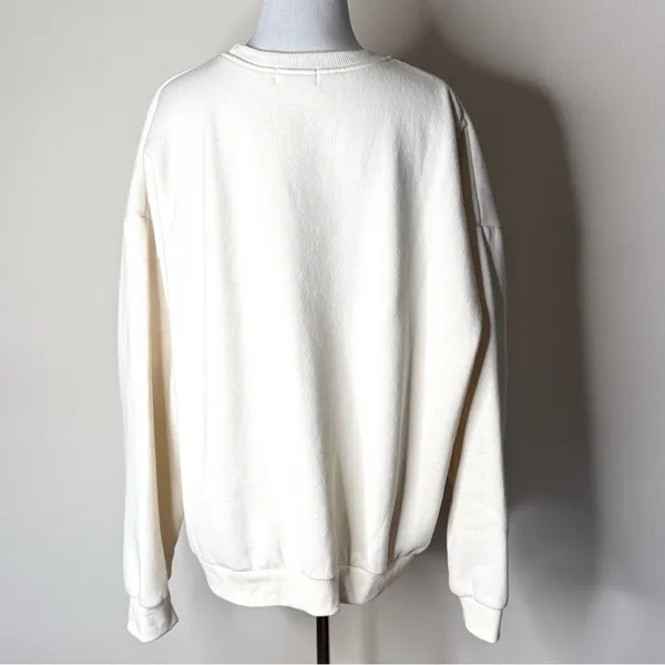 Edikted Cream Bow Brat Printed Sweatshirt NWOT XL - Image 7