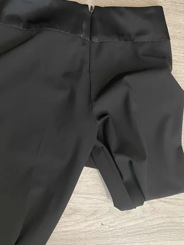 bebe Wide Leg Black Trousers with Waistband - Image 3