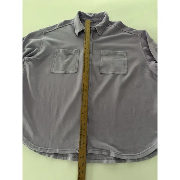 Aerie Shacket Shirt Lumberjane Size M Lilac Grunge Boho Oversized Layer - Image 5