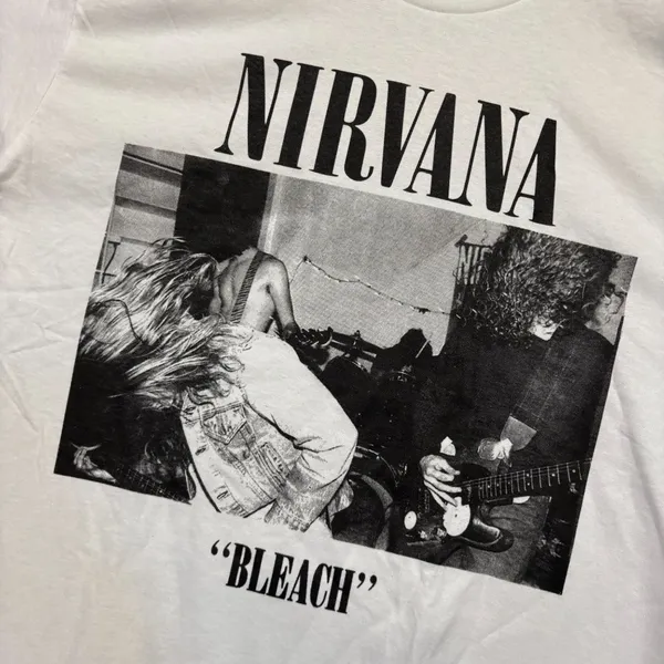 Nirvana Bleach Album Grunge Band T-Shirt Size Large - Image 4