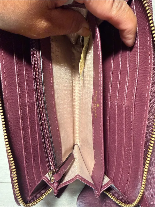 kate spade plum saffiano tote in deep berry - Image 8