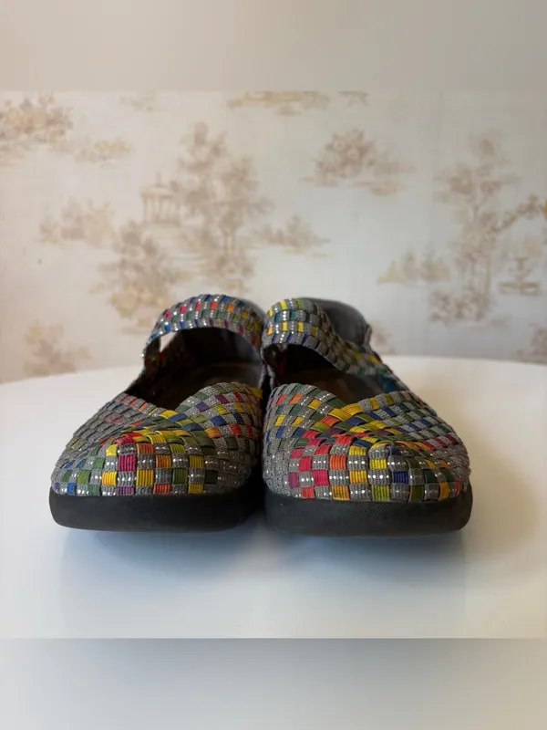 Baretraps Ideena Woven Rainbow Multicolored Mary Jane Flats 7.5 US - Image 8