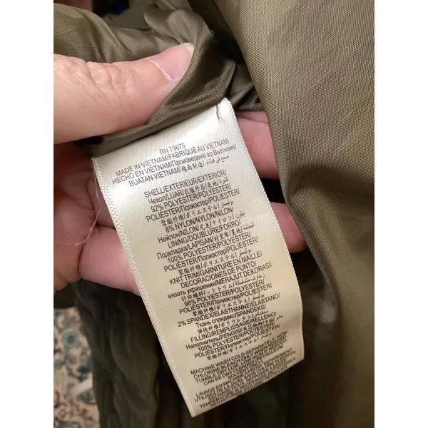 BCBGeneration Quilted Utility Jacket Women Small Olive Green Excellent Moto Zip‎ - Image 6