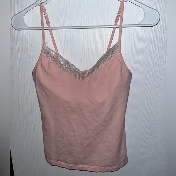Xs Lace Tank Top Pink - Image 5
