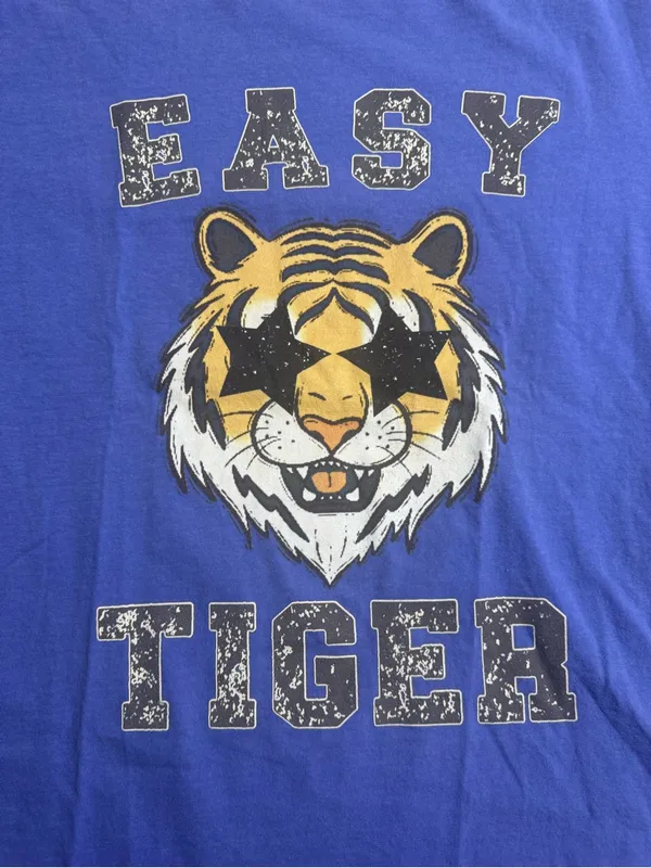 Comfort Colors Flo Blue 'Easy Tiger' Graphic Tee - Image 4