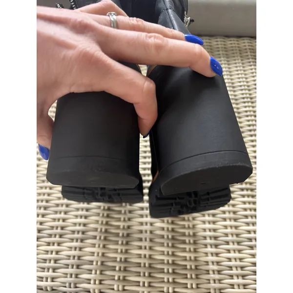 Free People‎ Jack Zip Leather Boot Size 41 boho heel platform equestrian layered - Image 12