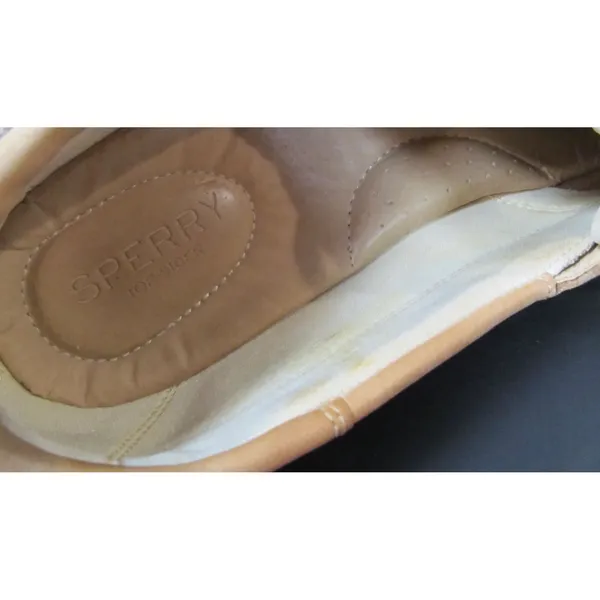 Sperry Women’s Koifish Boat Shoes Tan 9M Leather Mesh Nautical Loafers - Image 7