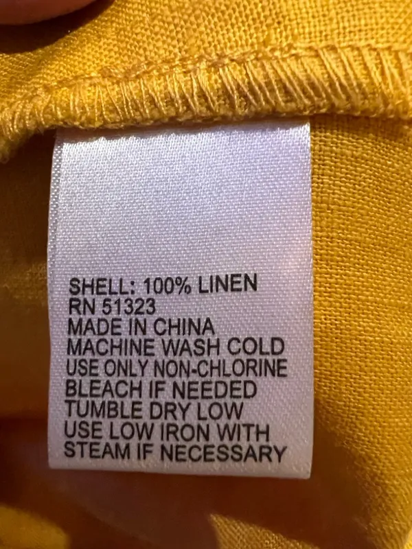 Antonio Melani, 100% linen button-down dress, mustard color, church, office 2 - Image 7