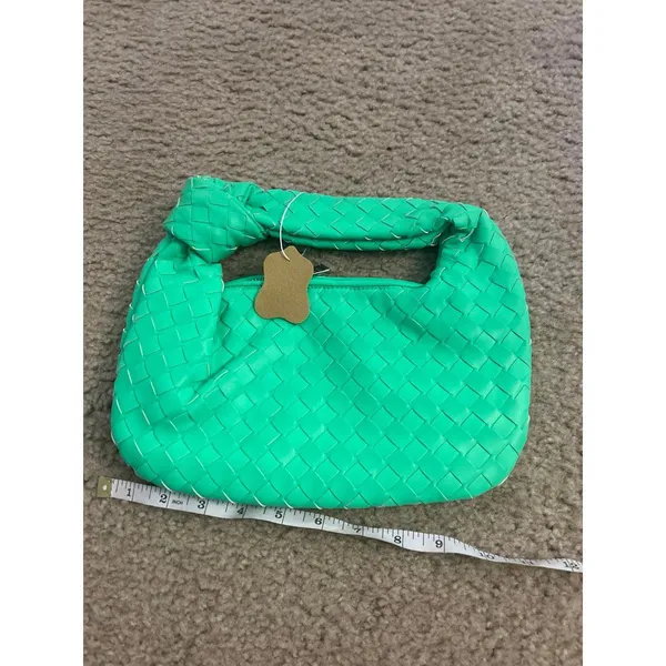 Purse fun green hand carry new unused 8.5x10 inch - Image 2