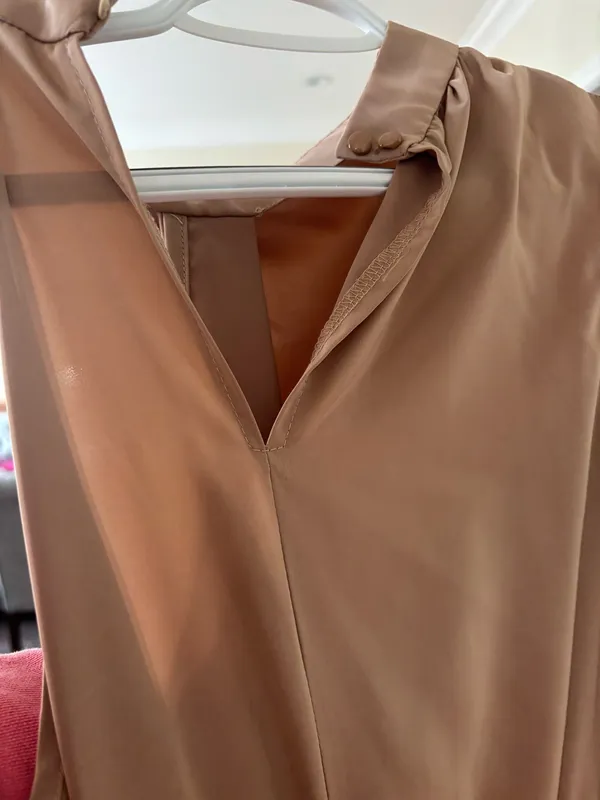 Tan Dress Brown Size M - Image 4