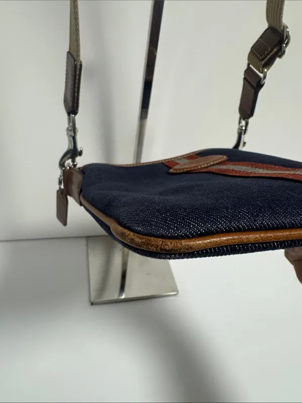 Coach Heritage Stripe Denim Vintage Crossbody Denim and Leather Trim - Image 11