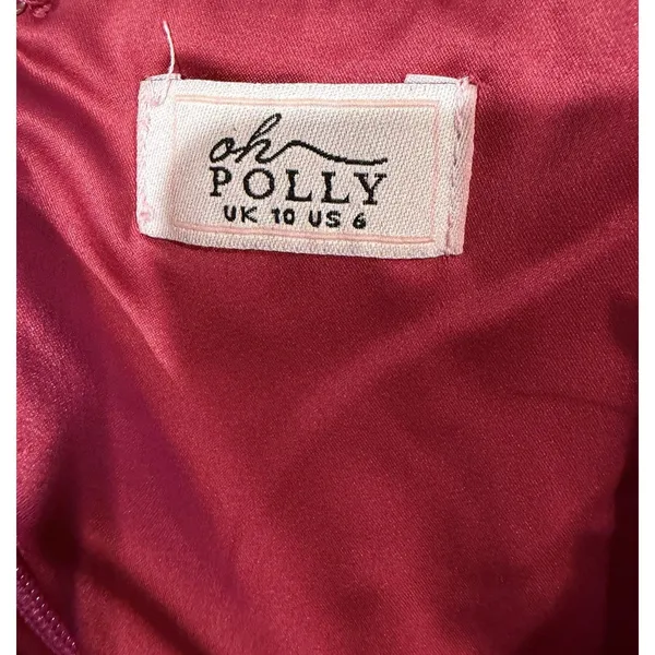 Oh Polly Satin Corset Mini Dress in a Rich Pink size 6 - Image 7