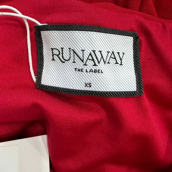 Runaway The Label Meila Romantic Cherry Chiffon Stretch Sheer Maxi Skirt XS NWT - Image 3