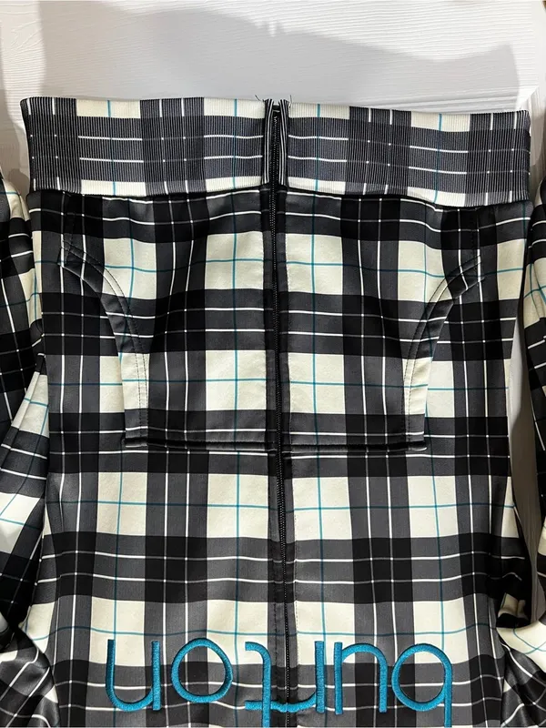 Burton DryRide Plaid Fleece Lined Hooded Jacket Ski Black Blue Long Sleeve Small - Image 3