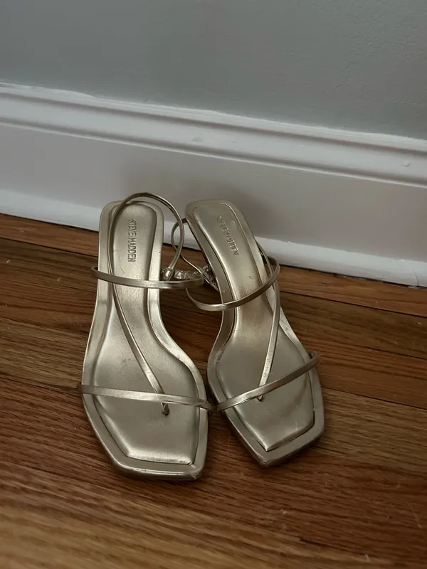 Steve Madden Strappy Gold Heels - Image 8