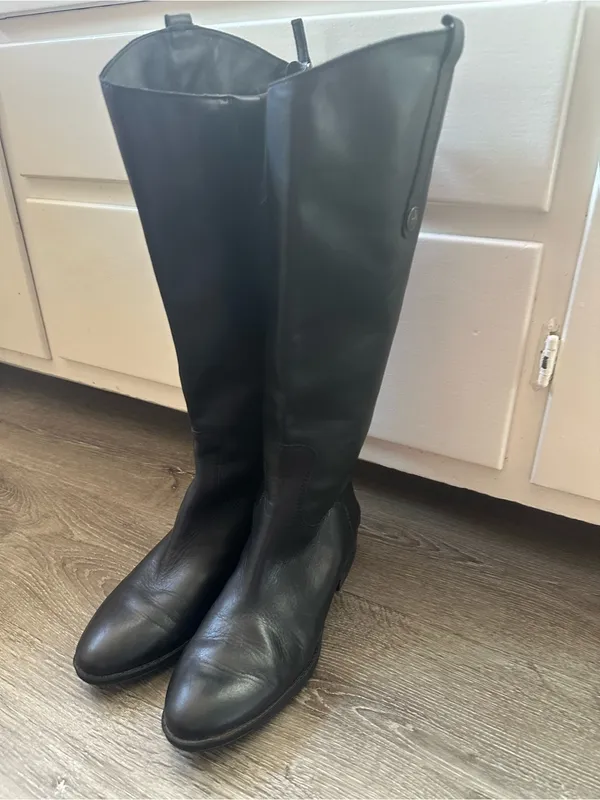 Sam Edelman Black Leather Tall Riding Boots - Image 3