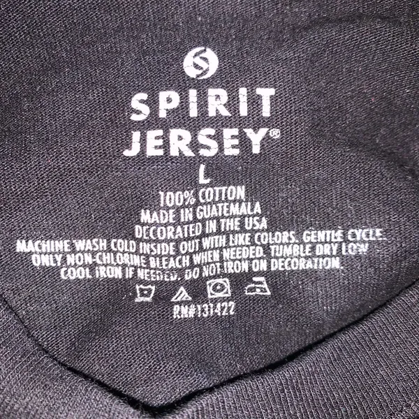 Spirit Jersey "Vegas" black jersey shirt women's puffy spellout size large - Image 7
