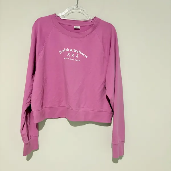 All in Motion Health‎ & Wellness Sweatshirt Crewneck Pink Size Large - Image 2