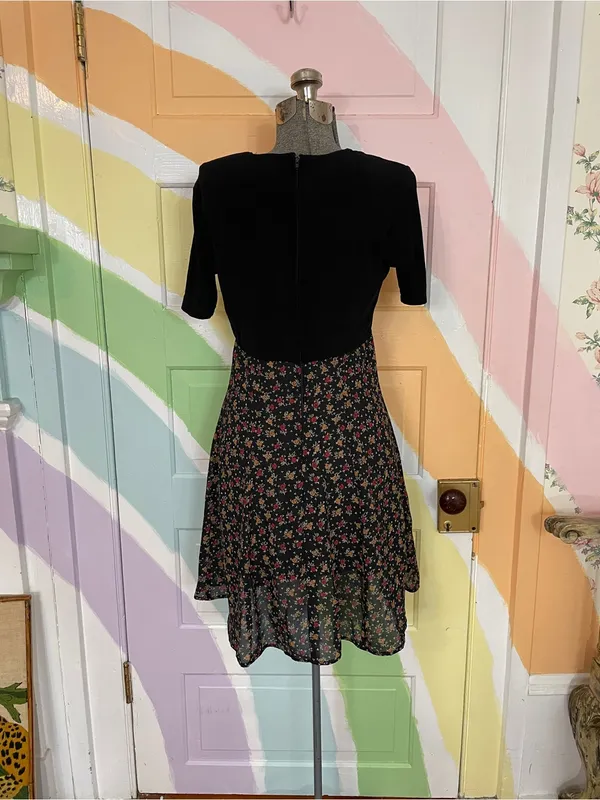 Vintage Y2K 90s RIPE Clothing Ditsy Floral Babydoll Mini Dress USA Sz M 💚🎀 - Image 7