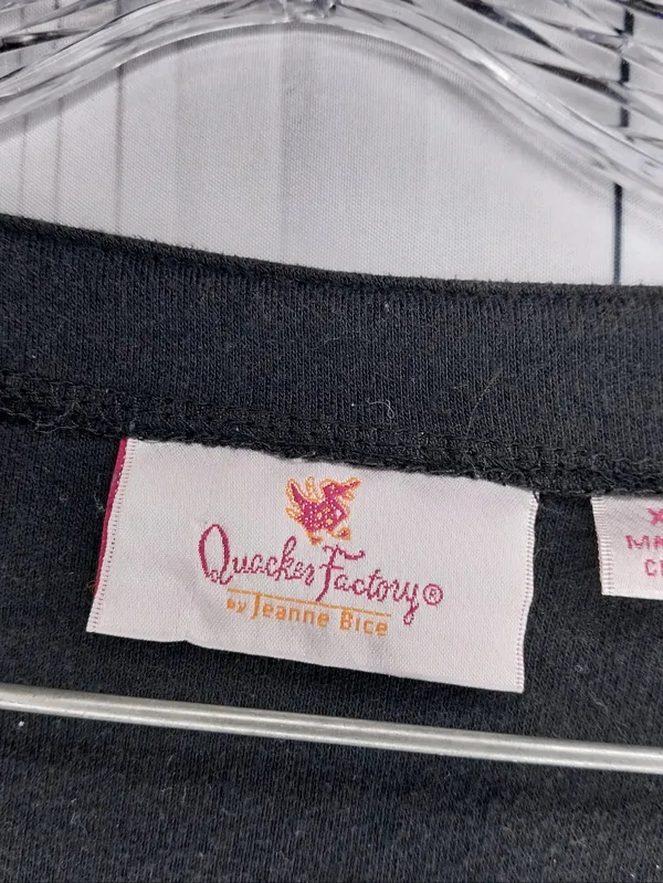 Quacker Factory Snap Front 3/4 Sleeve Casual Preppy Everyday Workwear Top - Image 2