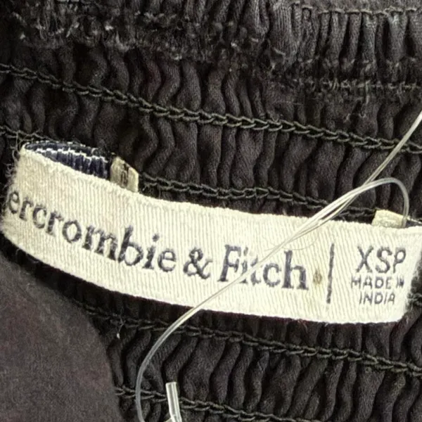 Abercrombie & Fitch black ruched puff sleeve mini dress - Image 6