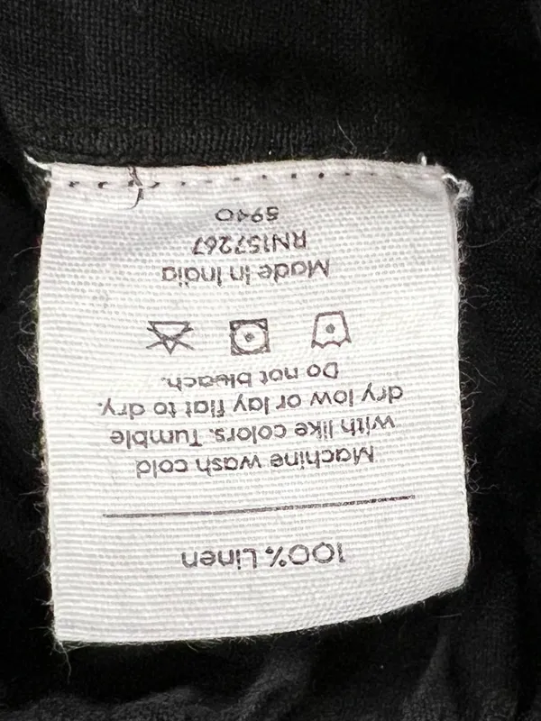 Mate the Label Black 100% Linen Wide Leg Crop Pant Size XS - Image 3
