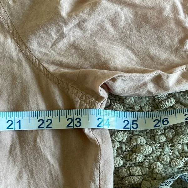 Le Ble en Herbe Pink Short Sleeve Button Up Shirt Top Blouse XL‎ 100% Cotton - Image 7