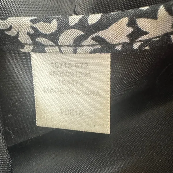 Vera Bradley Crossbody Bag Purse Quilted Black Pink Gray Floral Shoulder Bag‎ - Image 8