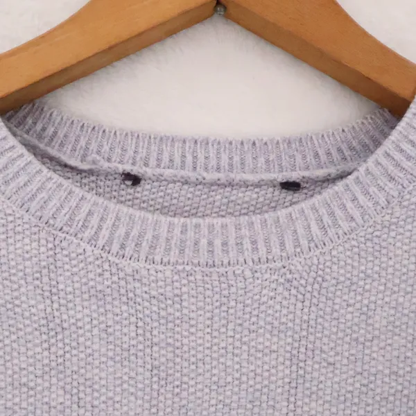 Ombre Gradient Crew Neck Sweater Womens Size S Purple Blue Soft Girl Coastal - Image 2