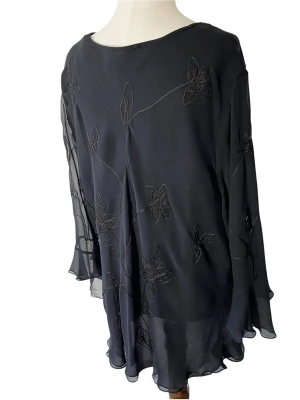 VINTAGE SILKLAND Witchy 100% Silk Top - Image 5