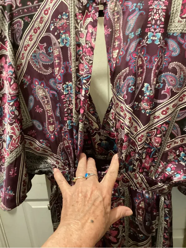 Lulu's Purple Paisley Maxi Dress with Pink & Blue Accents - Image 6