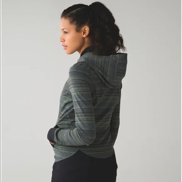 LULULEMON Daily‎ Practice Space Dye Twist Dark Slate Fatigue Green Black size 8 - Image 2