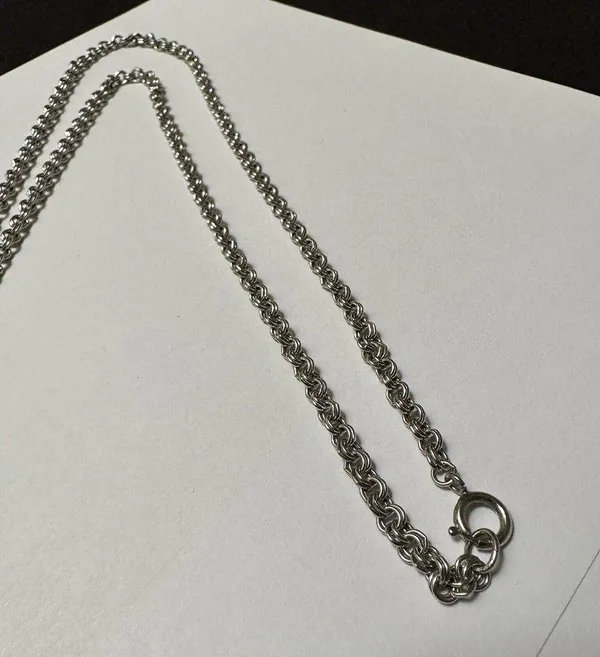 Women’s Signed Avon Turquoise Blue Colored Silver Tone Double Strand Necklace - Image 4