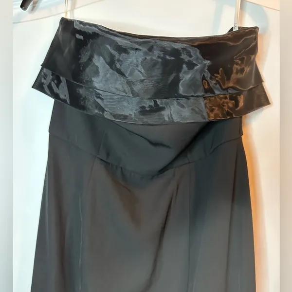 Lulus Black Strapless Fit‎ and Flare Evening Gown Sz Medium NWOT Stunning - Image 2