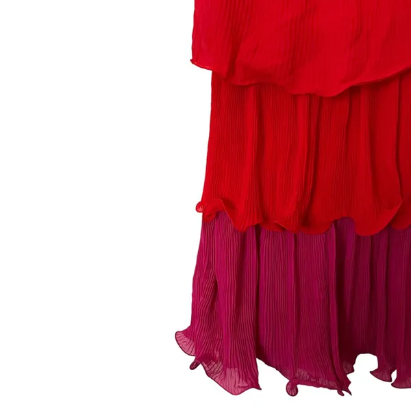 MILLY Sylvie Strapless Pleated Chiffon Dress NWT‎ Sz 4 - Image 3