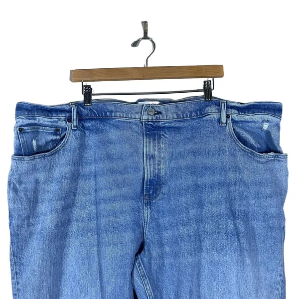 Abercrombie & Fitch 90s Straight Ultra High Rise Distressed Jeans Blue Size 37 - Image 2