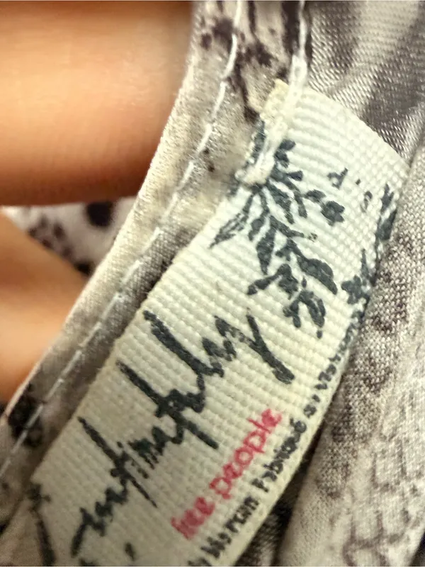 Free‎ People Day To Night Ruched Side All Over Animal Print Slip Dress Small - Image 4
