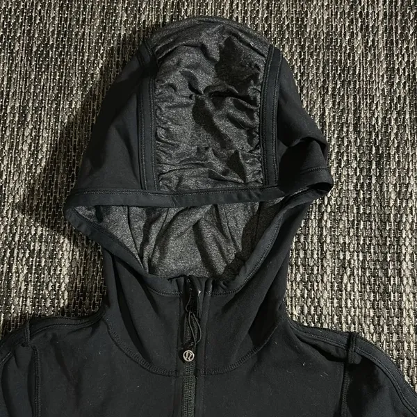 Lululemon Pure Balance Full Zip Jacket Black Grey Size 4 - Image 4