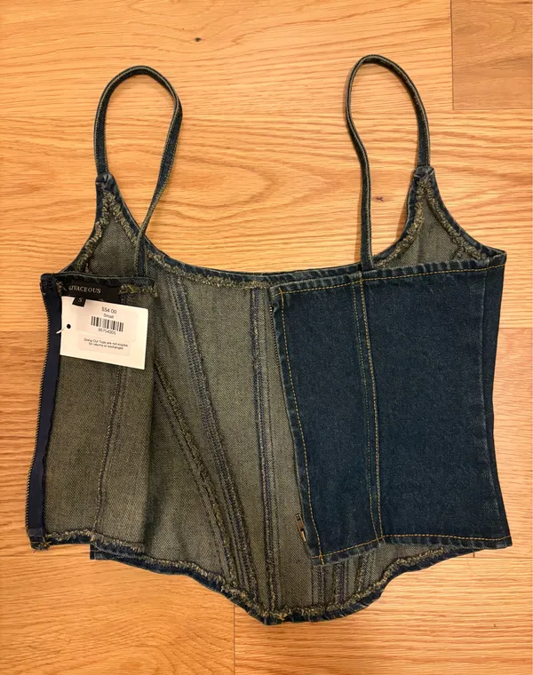 Olivaceous Dark Denim Corset - Image 5