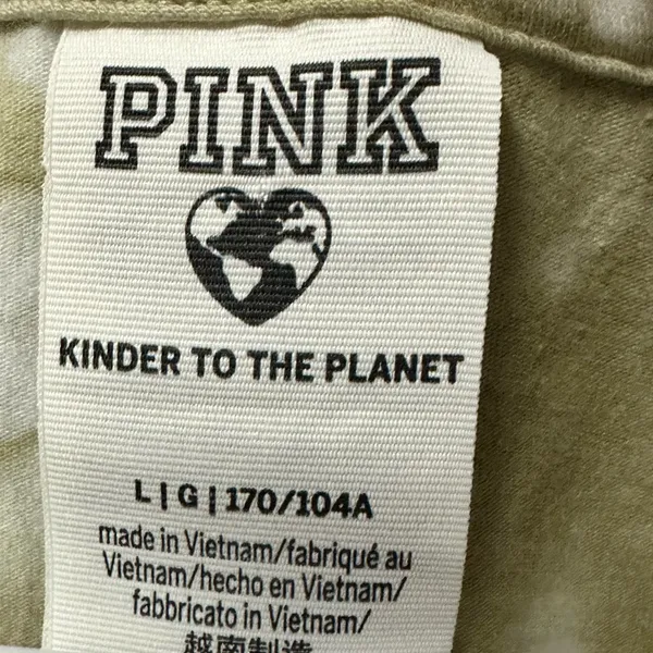 Pink Kinder to the Planet Tie Dye Ruched Short Sleeve Tunic Mini Dress Womens L - Image 11