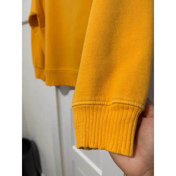 C&C California Womens Sunwashed Quarter Zip Sweatshirt Orange Large Relaxed Fit - Image 7