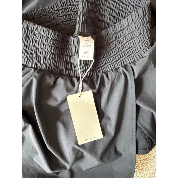 Halara Breezeful High Waisted Smocked Skort Maxi Skirt Black Size XS NWT - Image 5