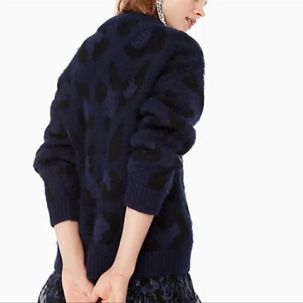 Kate Spade Leopard Print Alpaca Wool Blend Sweater Size Small - Image 5
